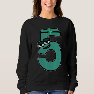 Green Number Five Boys Matching Evil Number Lore Sweatshirt
