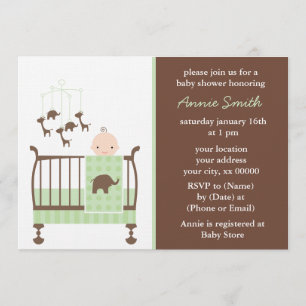 Green Nursery Baby Shower Invitation