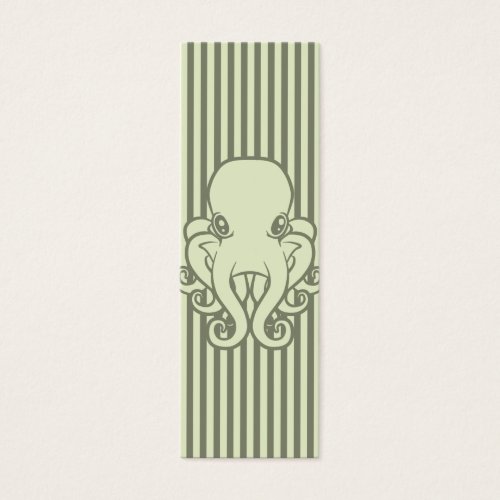 Green Octopus Bookmark Business Cards