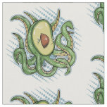 Green octopus  fabric