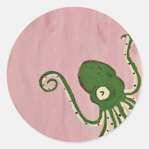 Green Octopus Sticker _ Melly