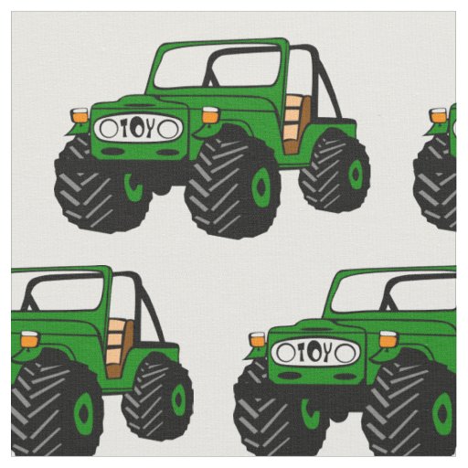 Green Off-Road Truck Fabric