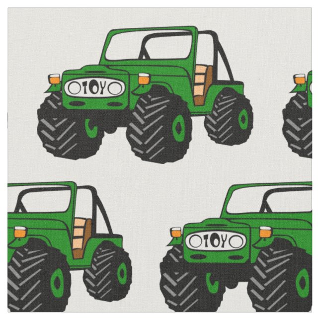 Green Off-Road Truck Fabric (Close Up)