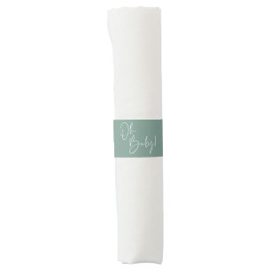 Green Oh Baby Modern Boho Baby Shower Napkin Bands
