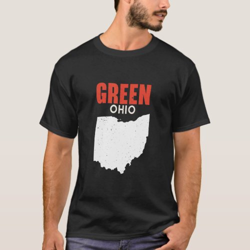 GREEN Ohio USA State America Travel Ohioan  T_Shirt