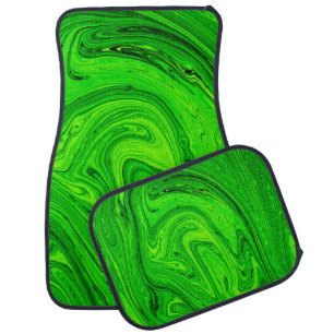 Green oil paint abstract background. Oil paint gre Car Floor Mat