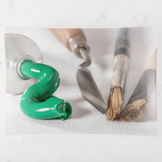 Green Oil Paint Trinket Tray (Front)
