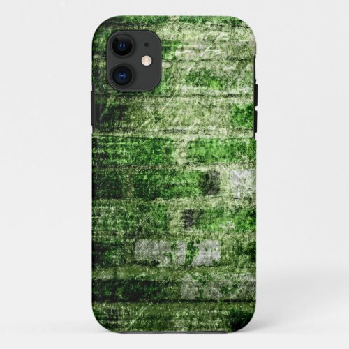 Green old brick wall iPhone 11 case