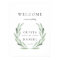 Green Olive Branch Wreath Welcome Wedding Sign