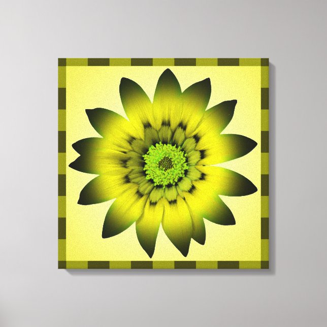Green Olive Flower artwork - Wrapped canvas Print (Front)