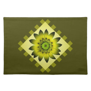 Green Olive Flower Placemats