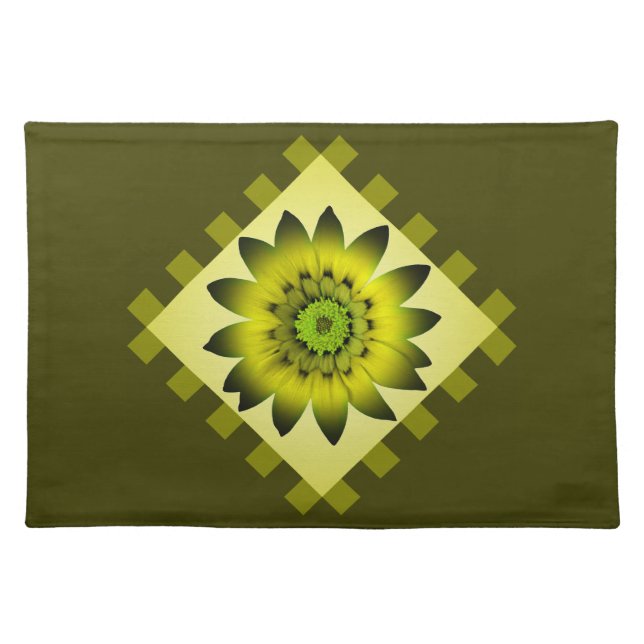 Green Olive Flower Placemats (Front)