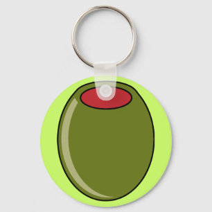 Green olive keychain