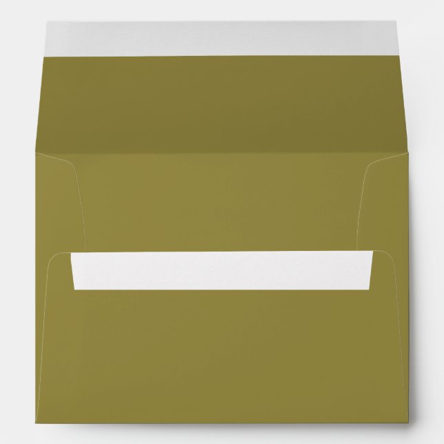 Green Olive Solid Color Trend Envelope (Back (Bottom))