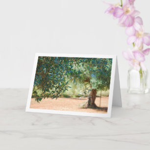 Green Olive Tree Portrait Card