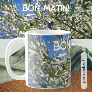 Green Olive Tree with Black Fruits Coffee Mug