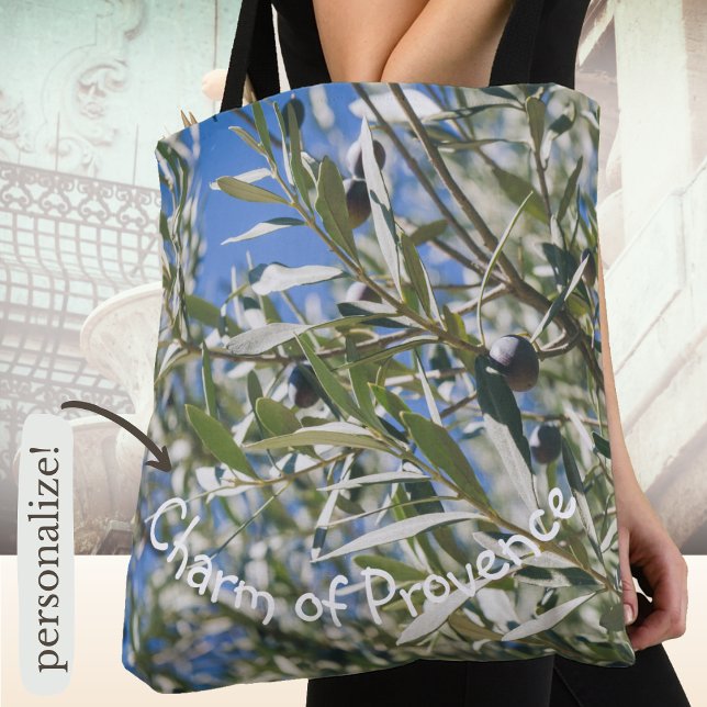 Green Olive Tree with Black Fruits Tote Bag (Creator Uploaded)