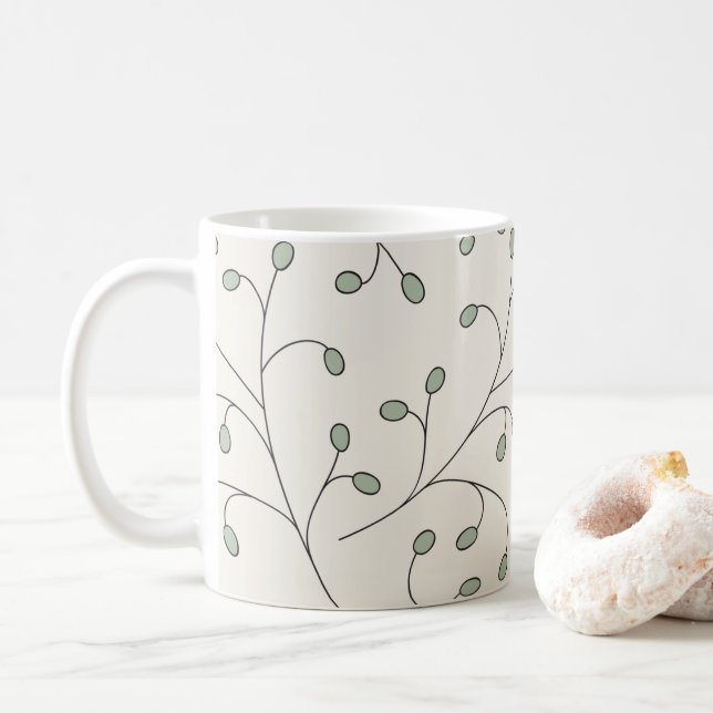 Green olives classic coffee tea mug (With Donut)