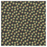 Green Olives With Pimentos on Black Pattern Fabric