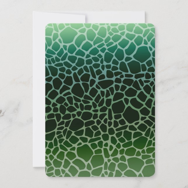 Green Ombre Giraffe Print Baby Shower Invitation (Front)