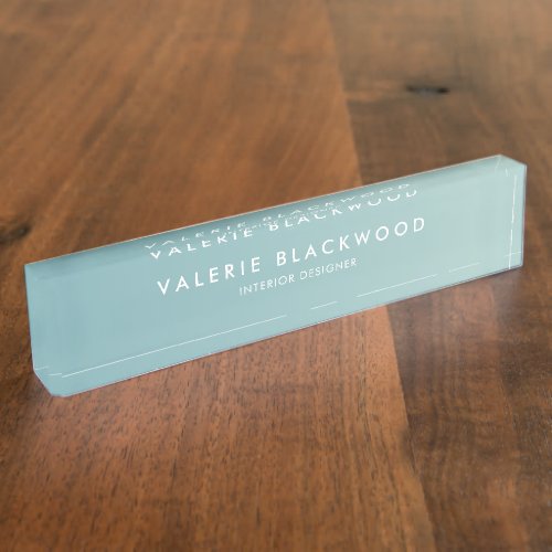 Green Ombre Modern Desk Name Plate