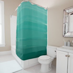 Green Ombre Shower Curtain