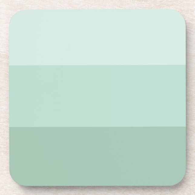 Green Ombre Striped Beverage Coaster (Front)