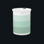 Green Ombre Striped Beverage Pitcher<br><div class="desc">Modern, classic green ombre striped pattern.</div>