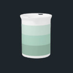 Green Ombre Striped Beverage Pitcher<br><div class="desc">Modern,  classic green ombre striped pattern.</div>