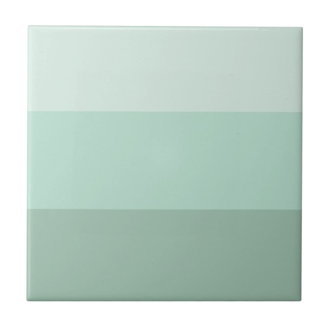 Green Ombre Striped Ceramic Tile (Front)