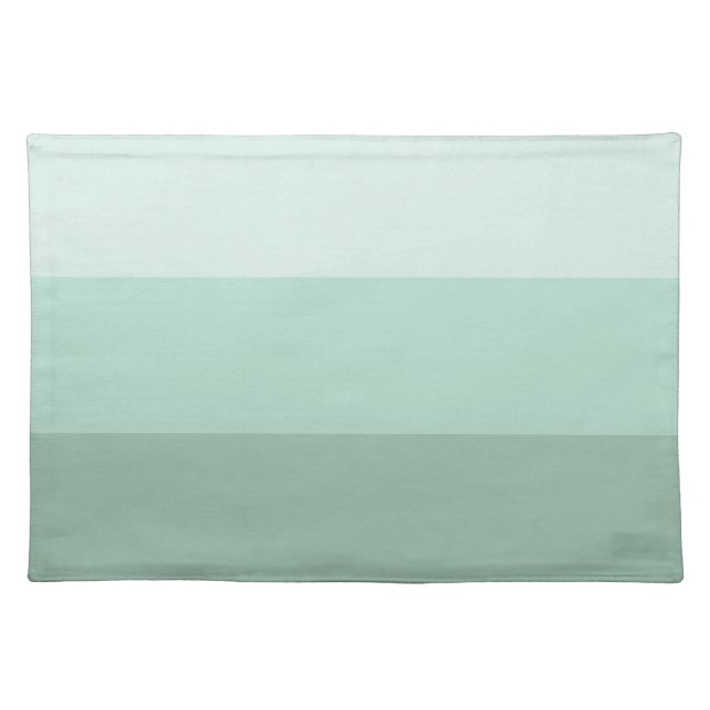Green Ombre Striped Cloth Placemat (Front)