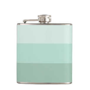 Green Ombre Striped Flask