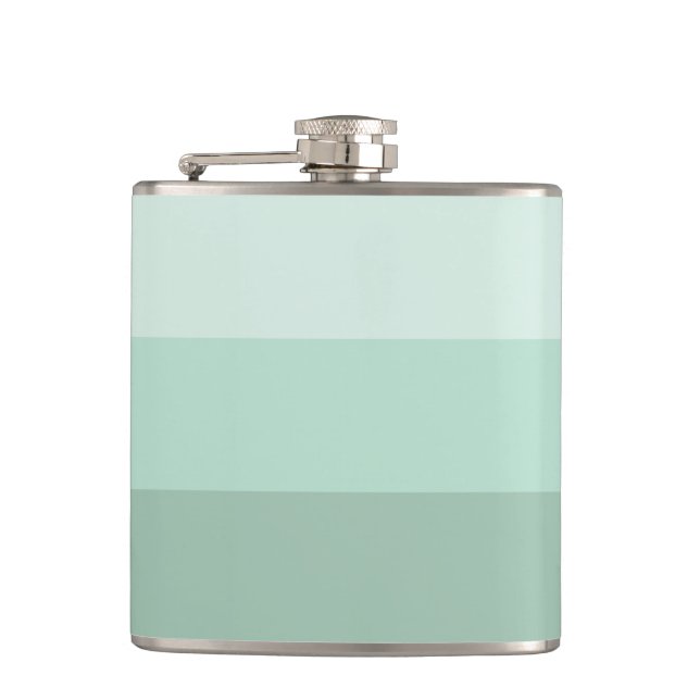 Green Ombre Striped Flask (Front)