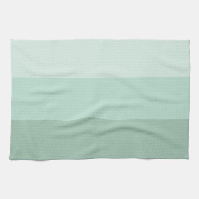 Green Ombre Striped Kitchen Towel (Horizontal)