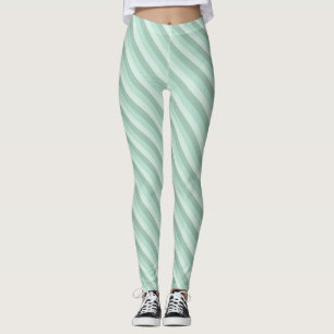 Green Ombre Striped Leggings