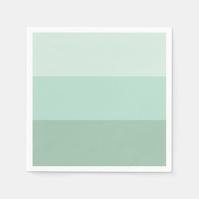 Green Ombre Striped Napkins (Front)