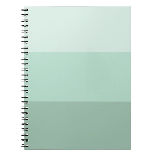 Green Ombre Striped Notebook (Front)