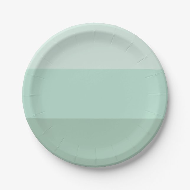 Green Ombre Striped Paper Plates (Front)