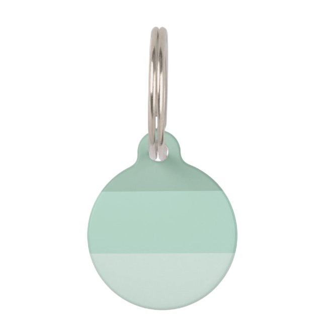 Green Ombre Striped Pet ID Tag (Front)