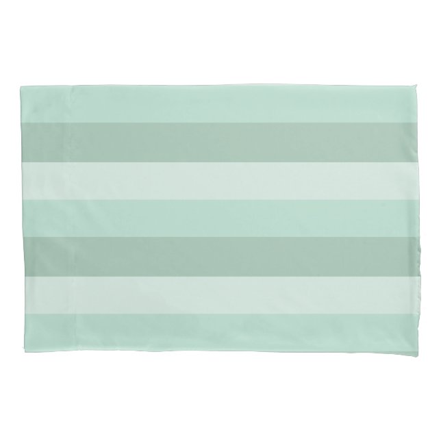 Green Ombre Striped Pillow Case (Front)