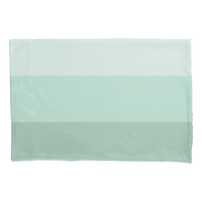 Green Ombre Striped Pillow Case (Front-Left)