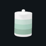 Green Ombre Striped Teapot<br><div class="desc">Modern,  classic green ombre striped pattern.</div>
