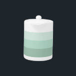 Green Ombre Striped Teapot<br><div class="desc">Modern,  classic green ombre striped pattern.</div>