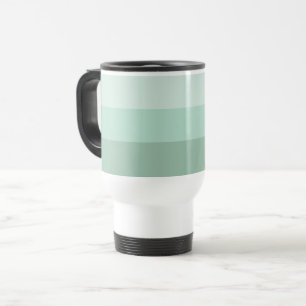 Green Ombre Striped Travel Mug