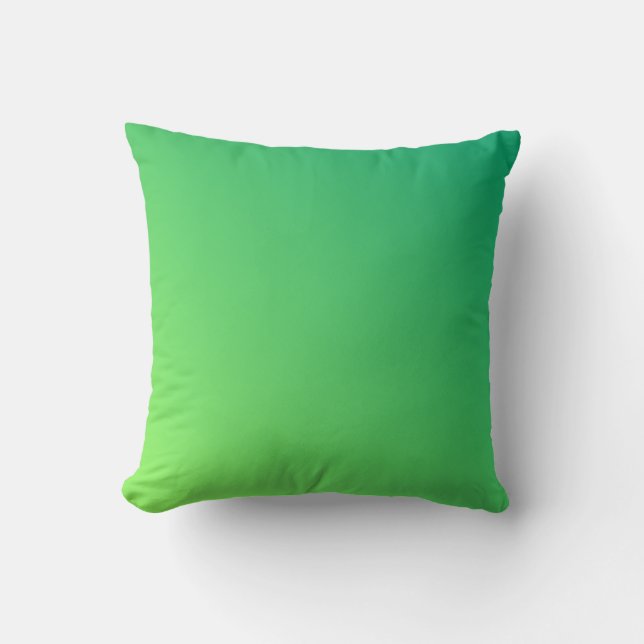 Green Ombre Throw Pillow (Front)