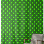 Green On Dark Green Polka Dots Pattern Design  Fabric