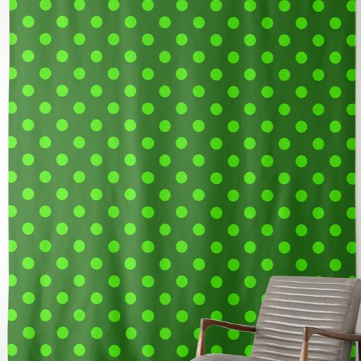 Green On Dark Green Polka Dots Pattern Design  Fabric