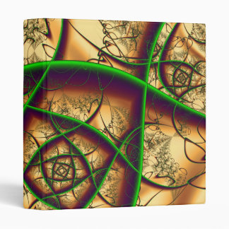 Green On Gold 3 Ring Binder