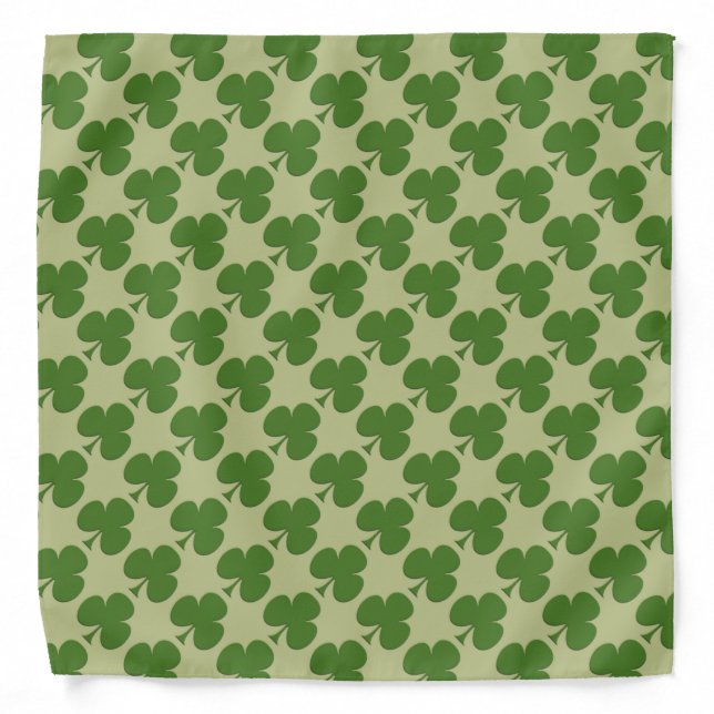 Green on Green Shamrocks Bandana (Front)