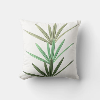 Green on White Throw Pillow